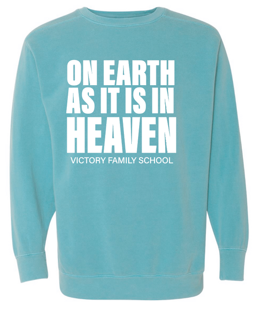 VFS "On Earth" Design Comfort Colors Crewneck Sweatshirt (seafoam)
