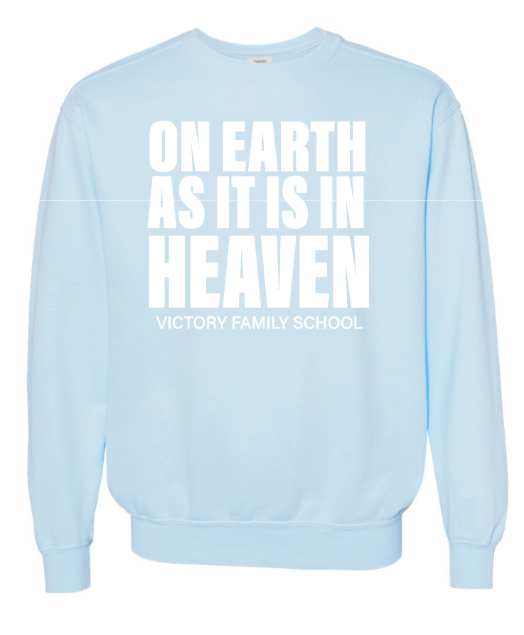 VFS "On Earth" Design Comfort Colors Crewneck Sweatshirt (chambray)