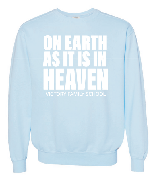 VFS "On Earth" Design Comfort Colors Crewneck Sweatshirt (chambray)