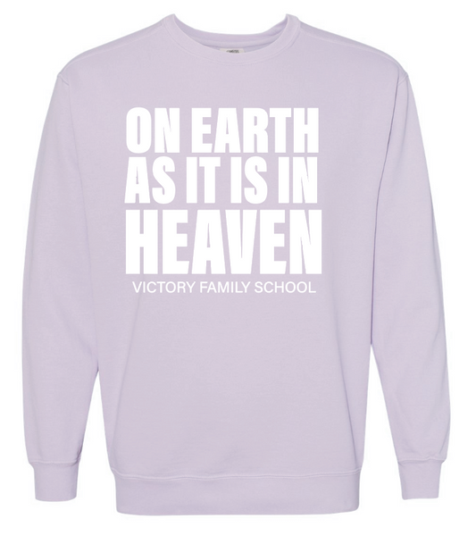 VFS "On Earth" Design Comfort Colors Crewneck Sweatshirt (orchid)
