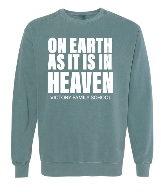 VFS "On Earth" Design Comfort Colors Crewneck Sweatshirt (lt green)