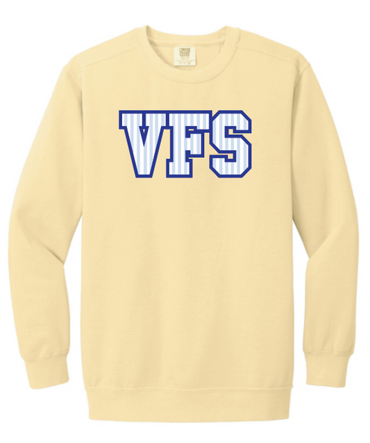 VFS "Pinstripes" Design Comfort Colors Crewneck Sweatshirt (butter)