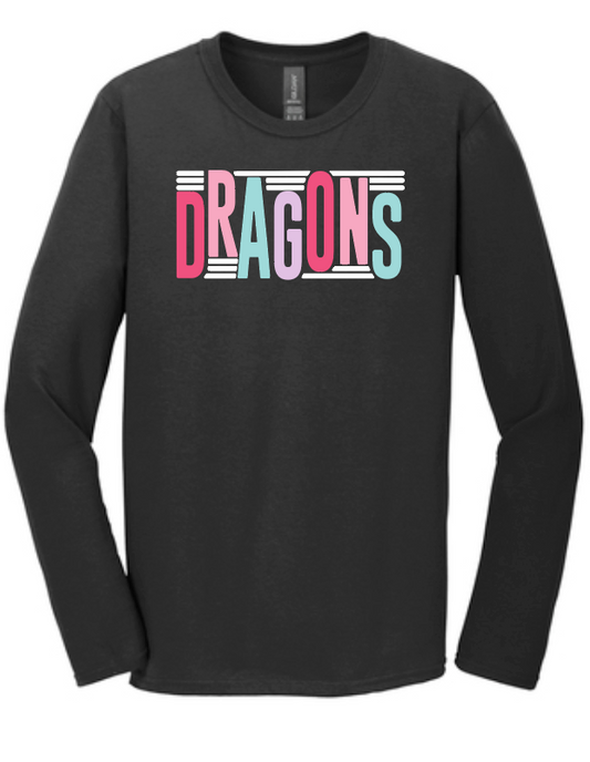 Purcell PTO "Colorful Bars" Design Softstyle L/S T-shirt