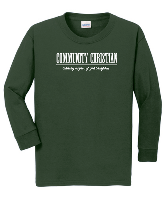 CCS PTSF "40 Years Simple" Design L/S T-shirt (forest)(adult)