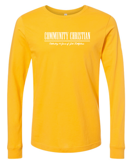 CCS PTSF "40 Years Simple" Design L/S T-shirt (gold)(adult)