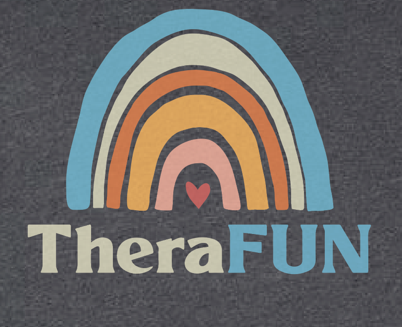 TheraFun "Logo" Design Soft Sponge Fleece Unisex Sweatshirt (dark heather)(reg)