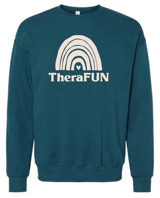 TheraFun "Logo" Design Soft Sponge Fleece Unisex Sweatshirt (atlantic)(1c)