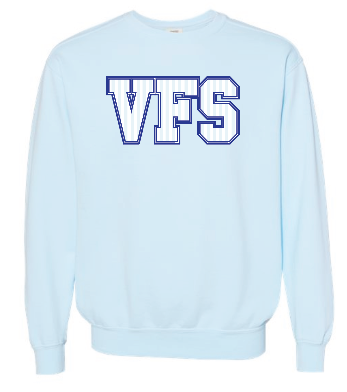 VFS "Pinstripes" Design Comfort Colors Crewneck Sweatshirt (chambray)