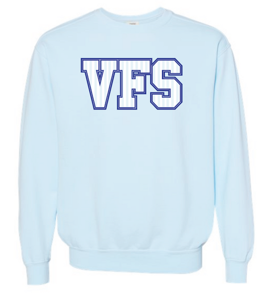 VFS "Pinstripes" Design Comfort Colors Crewneck Sweatshirt (chambray)