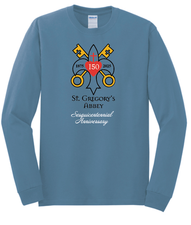 St. Gregory's "Sesquicentennial" Design L/S T-shirt (indigo)(adult)