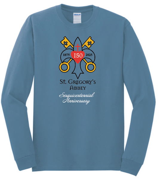 St. Gregory's "Sesquicentennial" Design L/S T-shirt (indigo)(adult)