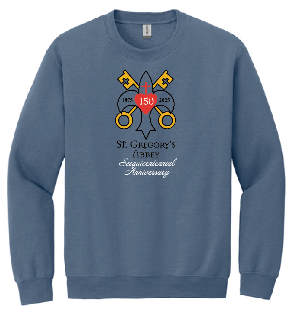 St. Gregory's "Sesquicentennial" Design Crewneck Sweatshirt (indigo)