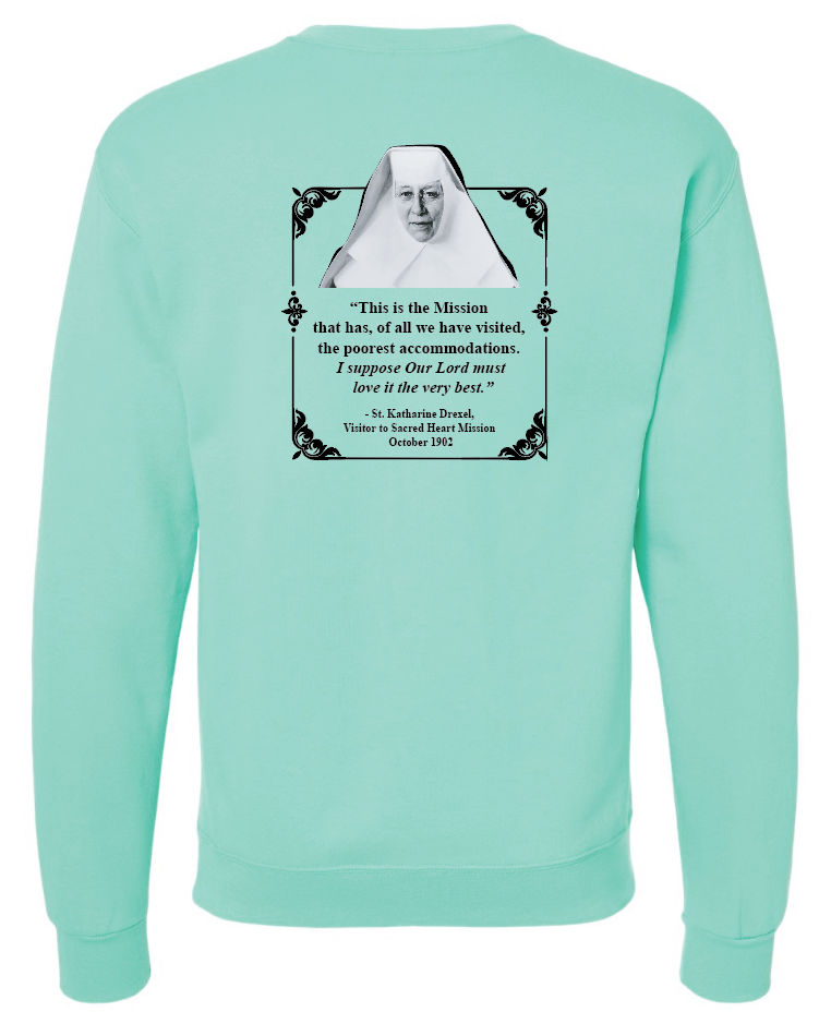 St. Gregory's "Katharine Drexel" Design Crewneck Sweatshirt (mint)(adult)