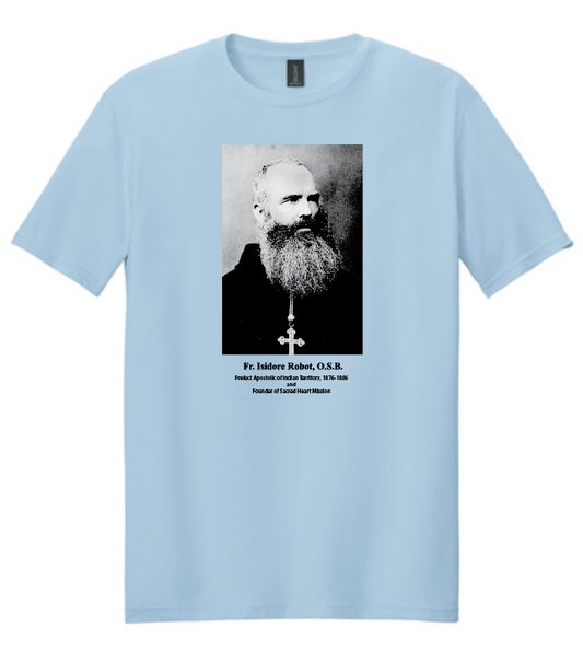 St. Gregory's "Fr. Robot" Design S/S T-shirt (lt blue)(youth)
