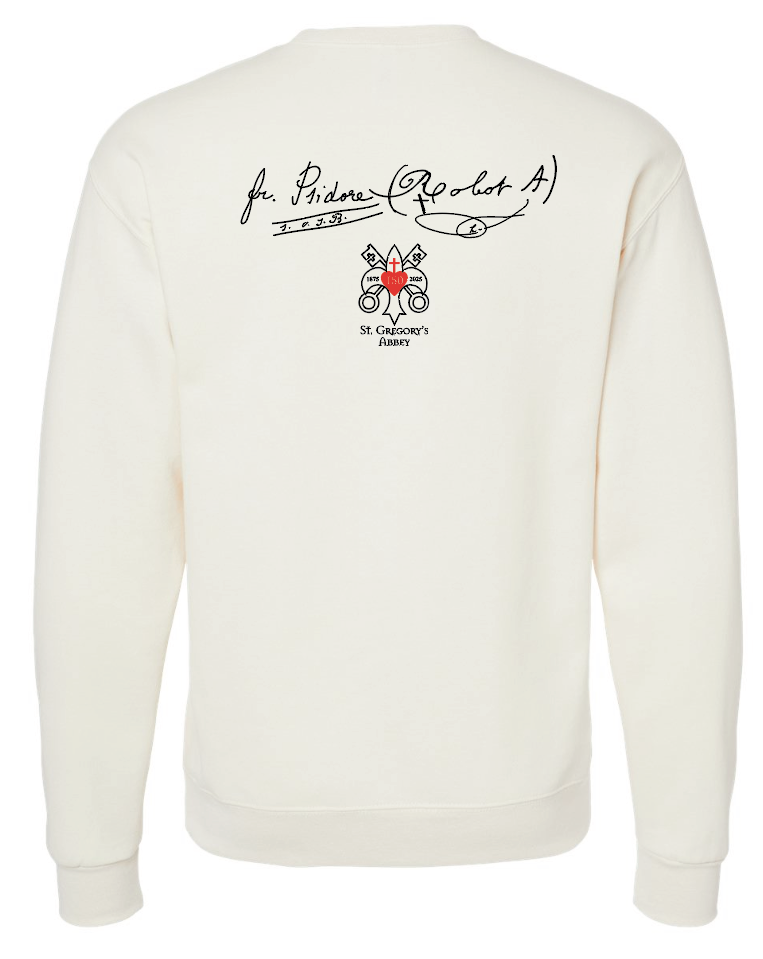 St. Gregory's "Fr. Robot" Design Crewneck Sweatshirt (natural)(adult)