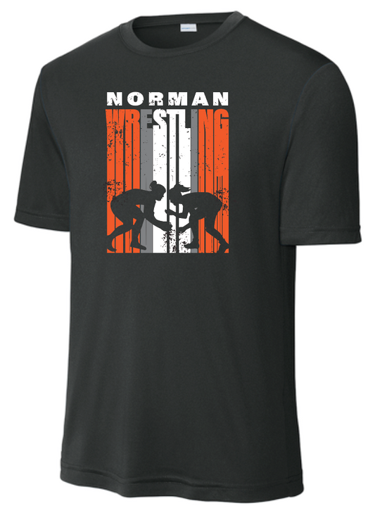 NHS Wrestling "Tall Stripe~Female Wrestlers" Design S/S Dri-Fit T-shirt