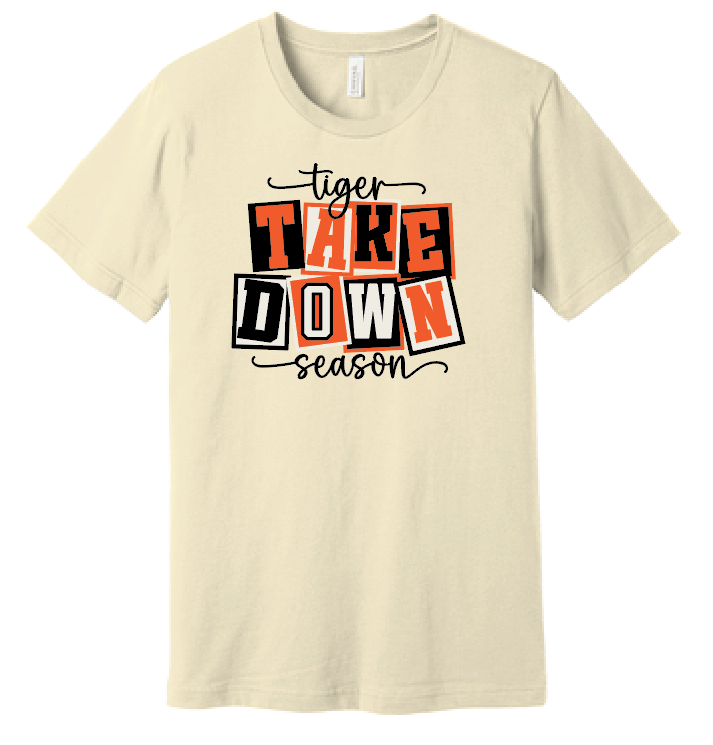 NHS Wrestling "Take Down Season" Design S/S Softstyle T-shirt