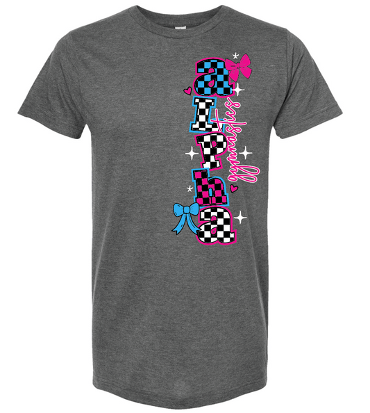 Alpha Gymnastics "Checker" Design S/S T-shirt