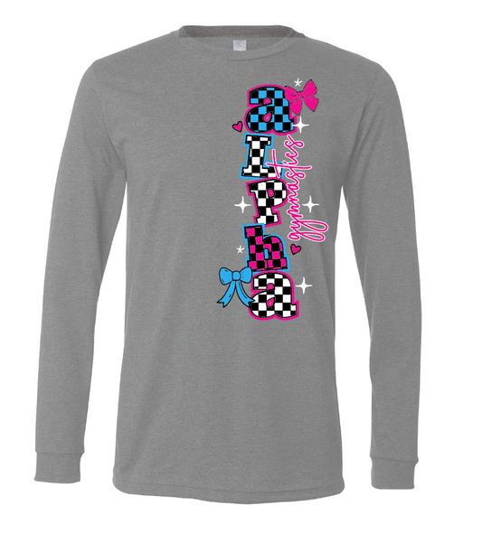 Alpha Gymnastics "Checker" Design L/S T-shirt