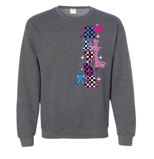 Alpha Gymnastics "Checker" Design Basic Crewneck Sweatshirt