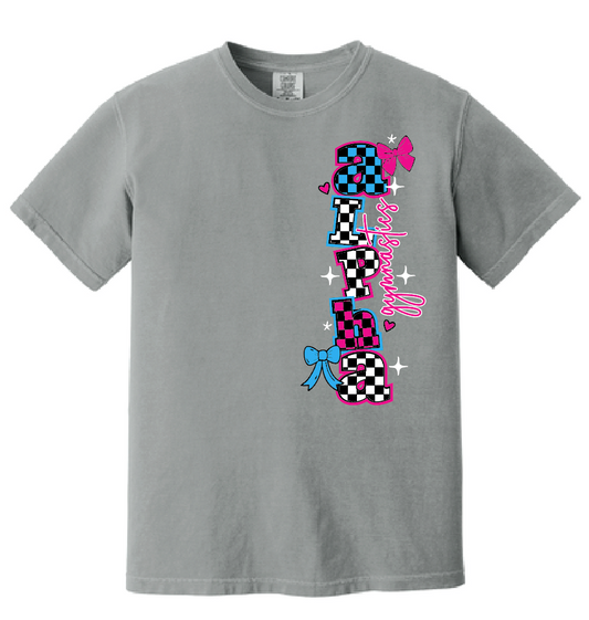 Alpha Gymnastics "Checker" Design S/S Comfort Colors T-shirt