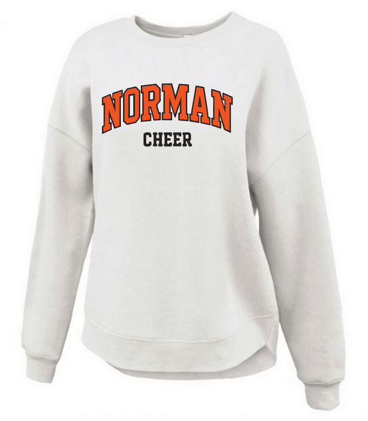 NHS Cheer "Arch" Design Curved Bottom Women's Sweatshirt