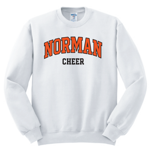 NHS Cheer "Arch" Design Crewneck Sweatshirt (white)
