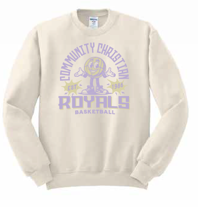 CCS Basketball "Anniversary" Design Crewneck Sweatshirt