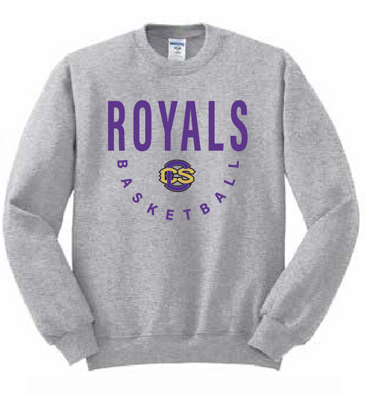 CCS Basketball "Block Logo" Design Crewneck Sweatshirt (heather)
