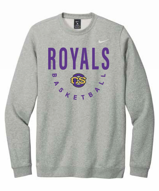 CCS Basketball "Block Logo" Design Nike Crewneck Sweatshirt (heather)