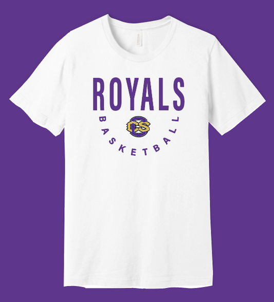 CCS Basketball "Block Logo" Design Softstyle S/S T-shirt (white)
