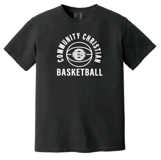 CCS Basketball "Basic Ball" Design Comfort Colors S/S T-shirt (black)