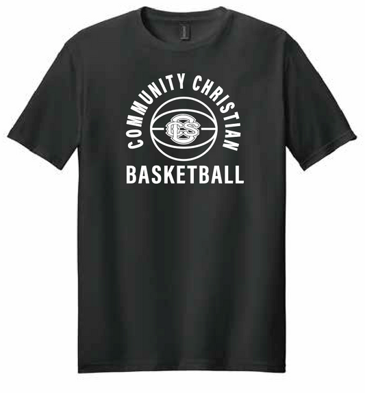 CCS Basketball "Basic Ball" Design Softstyle S/S T-shirt (black)