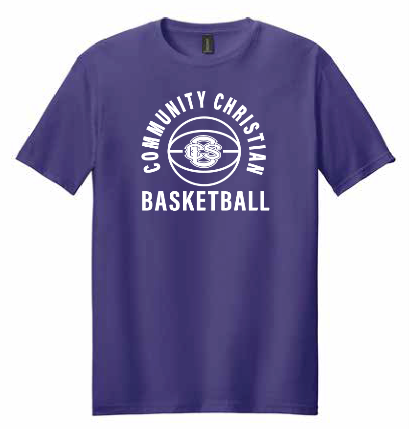 CCS Basketball "Basic Ball" Design Softstyle S/S T-shirt (purple)