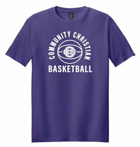 CCS Basketball "Basic Ball" Design Softstyle S/S T-shirt (purple)