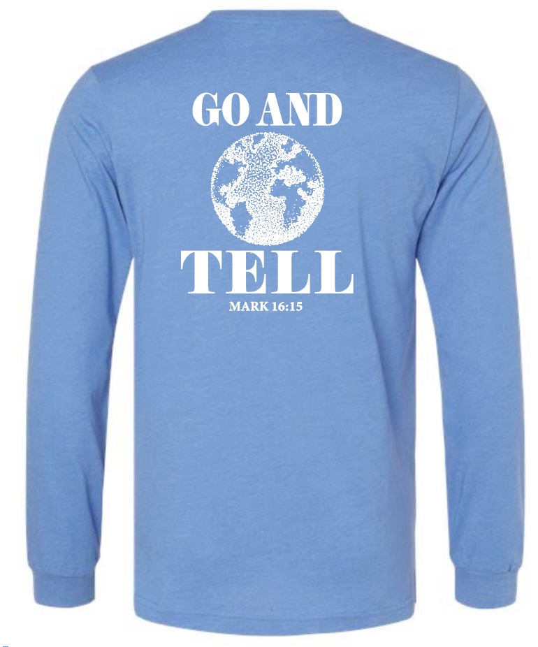 Landmark Missions "Go and Tell" Design L/S T-shirt (blue)