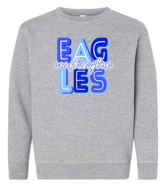 Washington Eagles "Eagles" Design Crewneck Sweatshirt (heather)