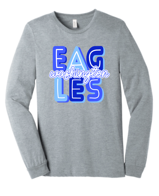 Washington Eagles "Eagles" Design L/S T-shirt (heather)