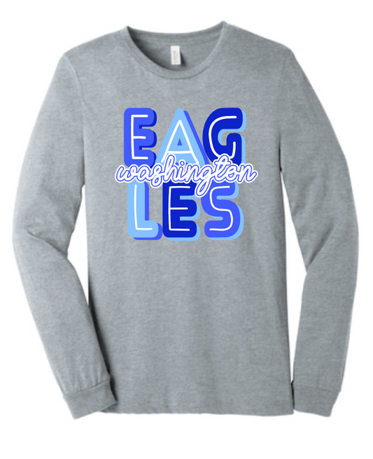 Washington Eagles "Eagles" Design L/S T-shirt (heather)