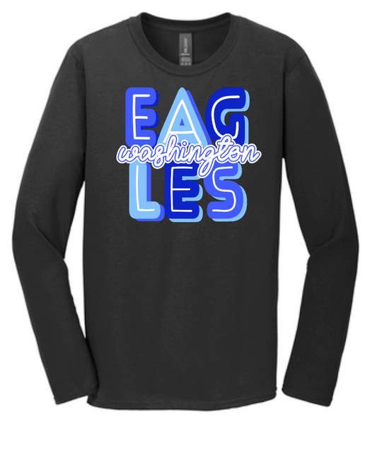 Washington Eagles "Eagles" Design L/S T-shirt (black)