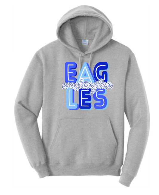 Washington Eagles "Eagles" Design Hooded Sweatshirt (heather)
