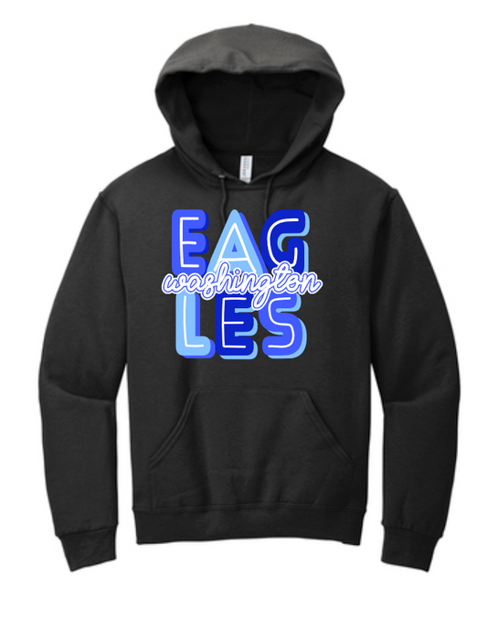 Washington Eagles "Eagles" Design Hooded Sweatshirt (black)