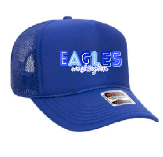 Washington Eagles "Eagles" Design Trucker Cap (royal)