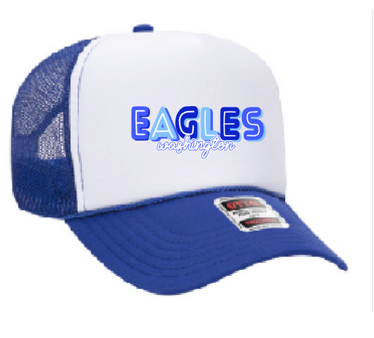 Washington Eagles "Eagles" Design Trucker Cap (royal/white)