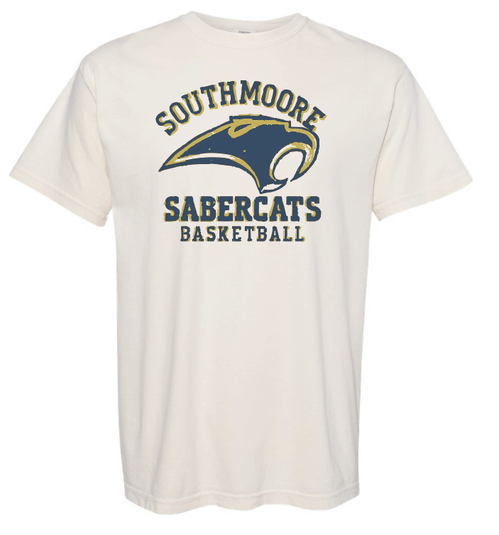 Southmoore Basketball "Crayon" Design S/S T-shirt (ivory)