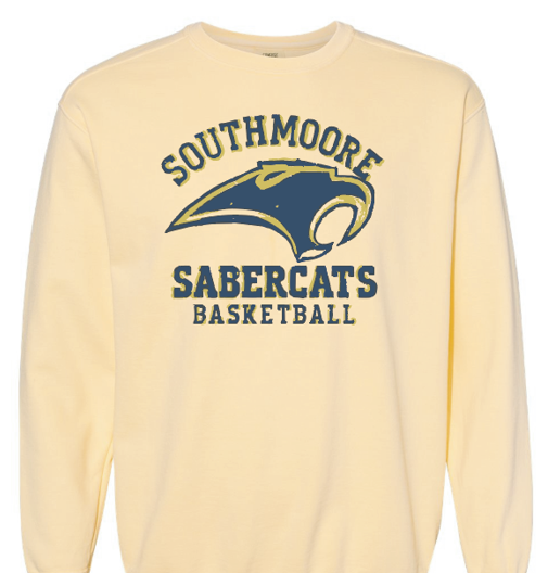 Southmoore Basketball "Crayon" Design L/S T-shirt (butter)
