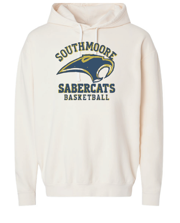 Southmoore Basketball "Crayon" Design Jerzees Hooded Sweatshirt (cream)