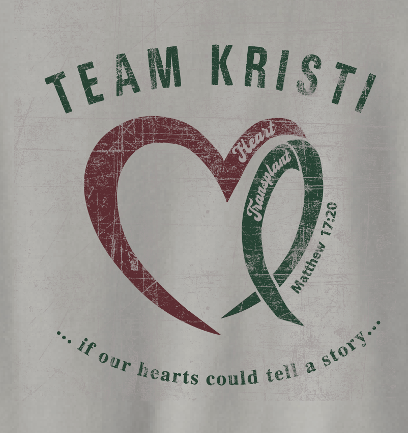 Team Kristi "Heart" Design S/S T-shirt (adult)(grey)