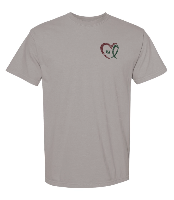 Team Kristi "Heart" Design S/S T-shirt (adult)(grey)