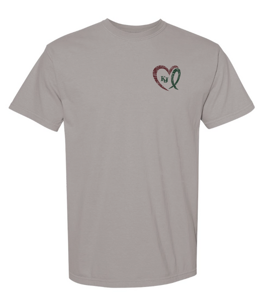 Team Kristi "Heart" Design S/S T-shirt (adult)(grey)